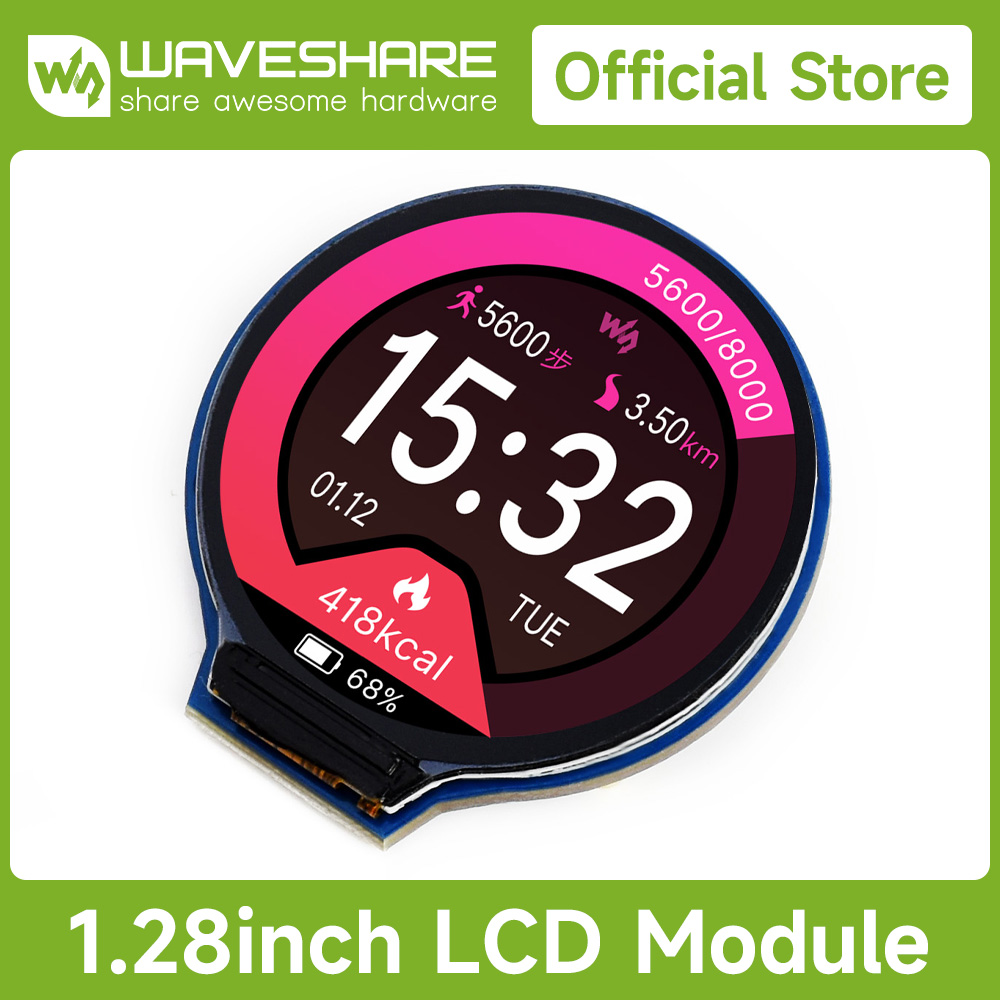 Pi Display - Waveshare 1.28inch Round LCD Display Module,65K