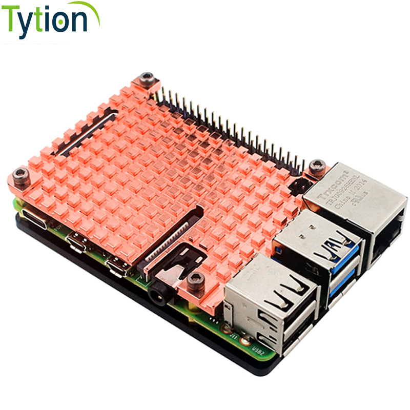 Pi 4 Case - Raspberry Pi 4B Pure Copper Heatsink