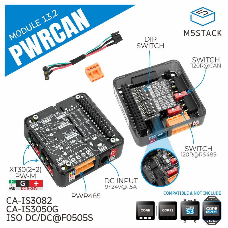 Pi Camera Module - M5Stack Official PWRCAN 13.2 Module with