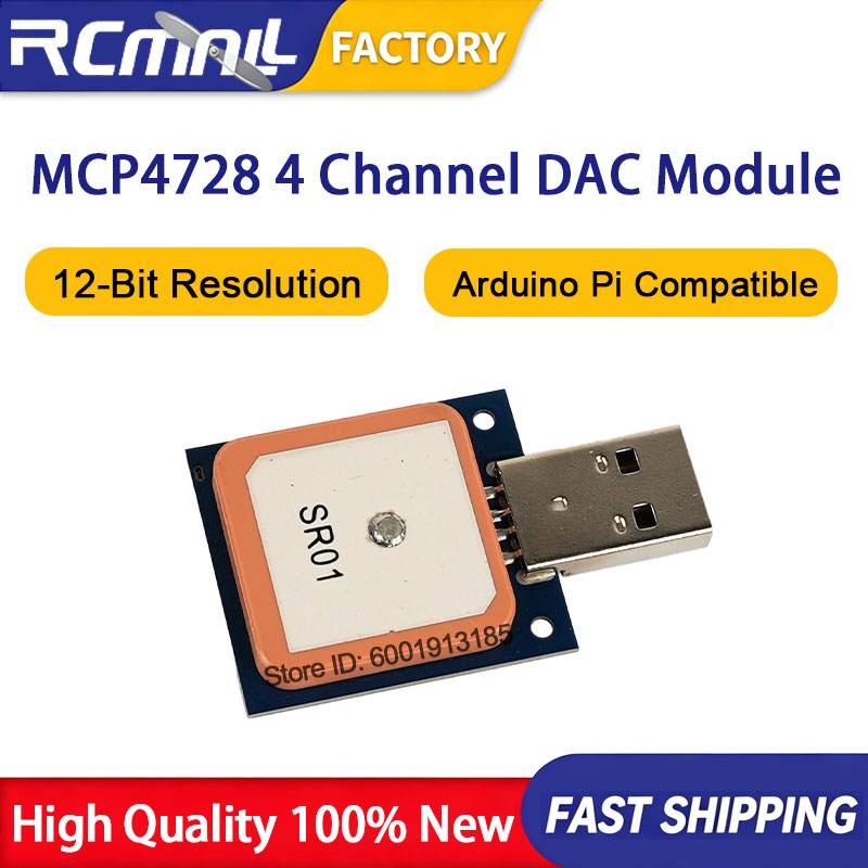 Raspberry Pi 4 - MCP4728 12 Bit I2C DAC Module