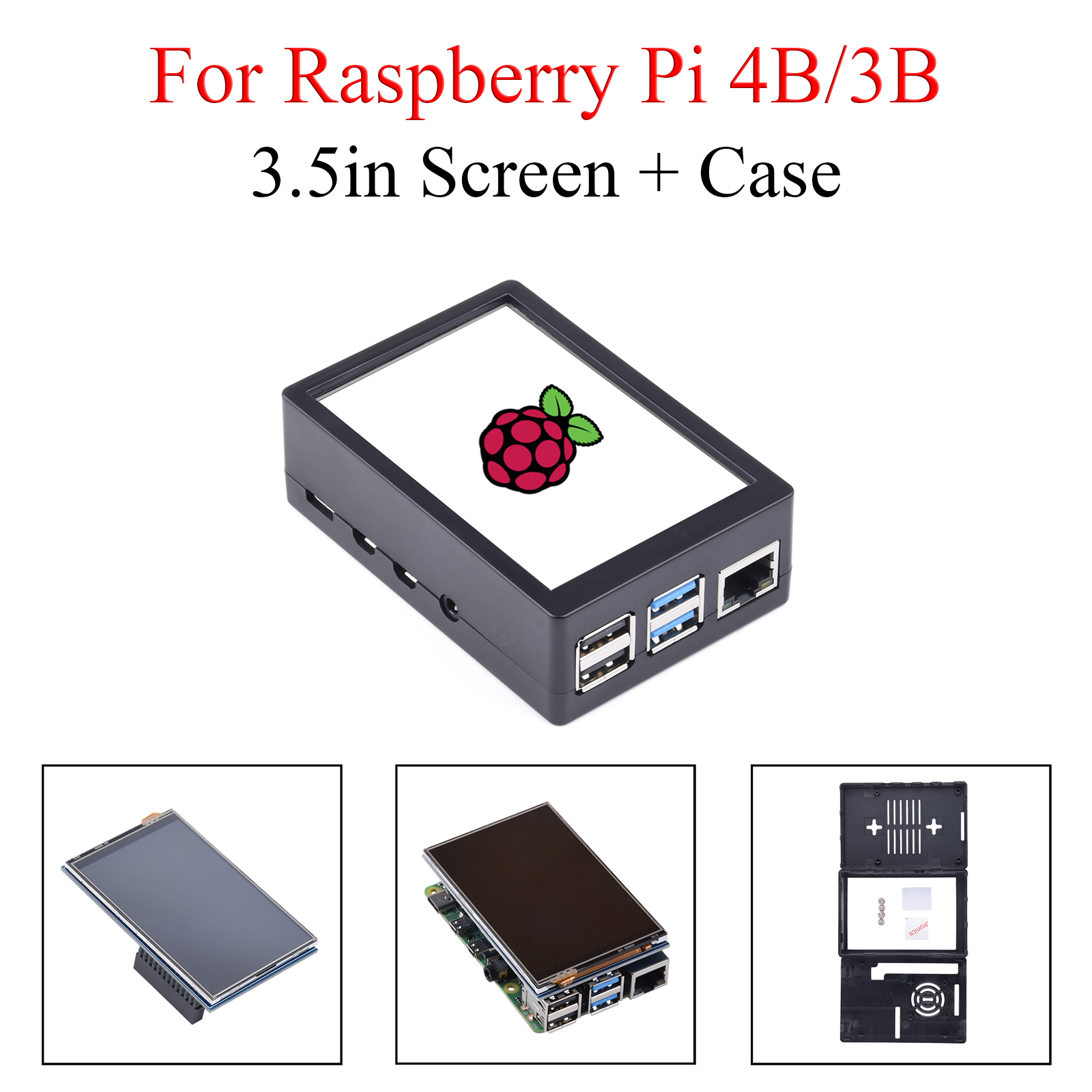 Pi 4 Case - 3.5 inch Touch Screen 480*320 Display