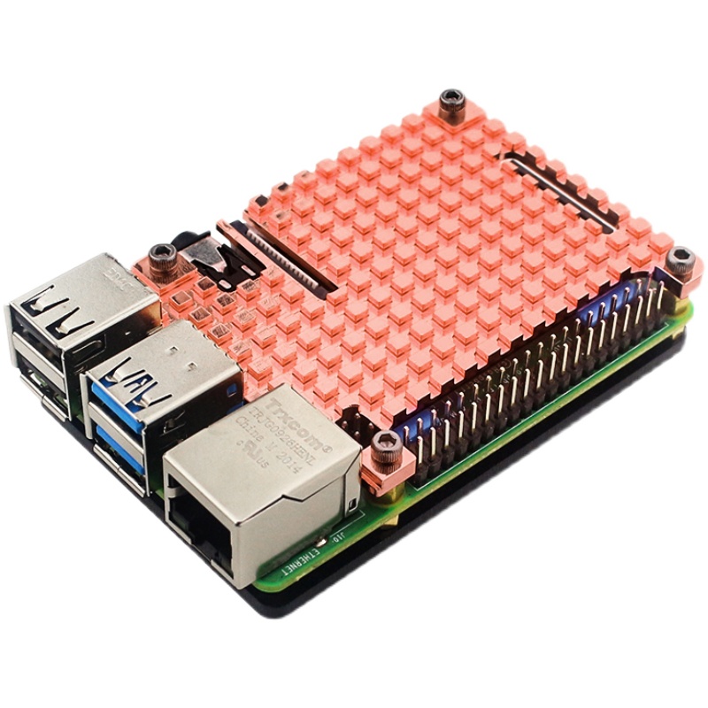 Raspberry Pi 4B Pure Copper He - Pi 4 Case review and price