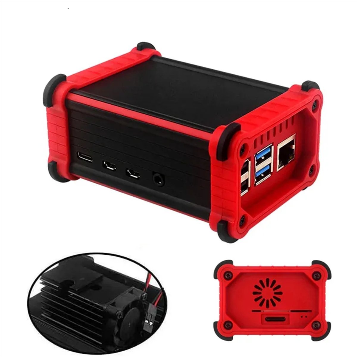 T1032C-For 4 Aluminum Case wit - Pi 4 Case review and price