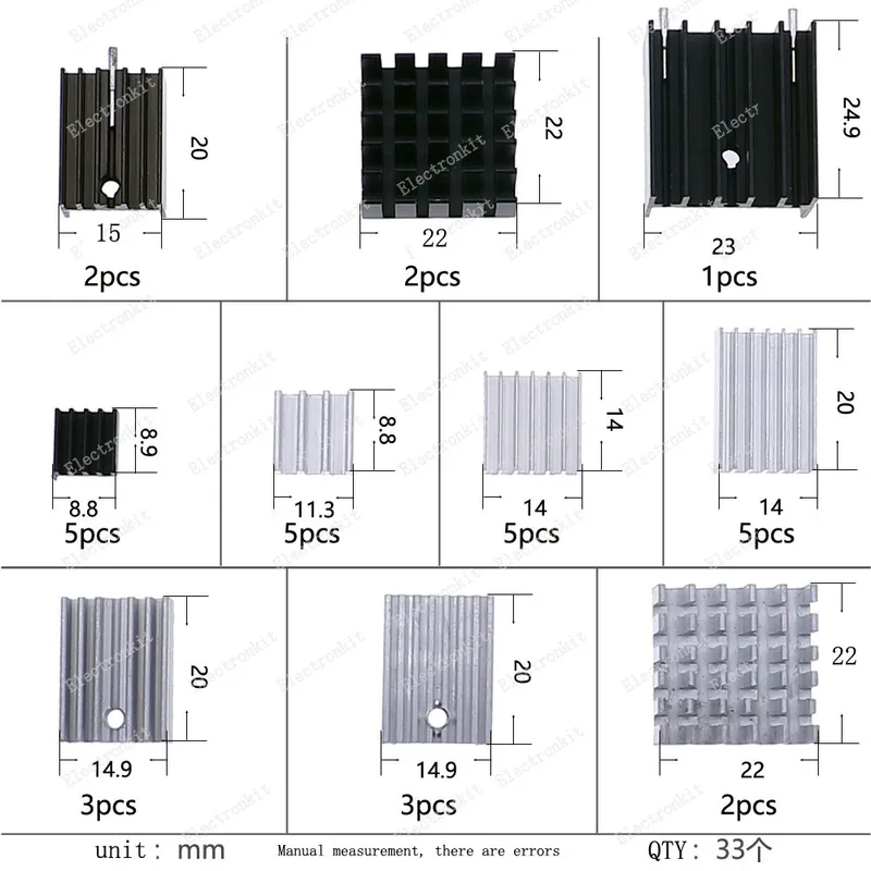 33pcs Heatsink Kit Cooler Heat - Pi Cooler review and price