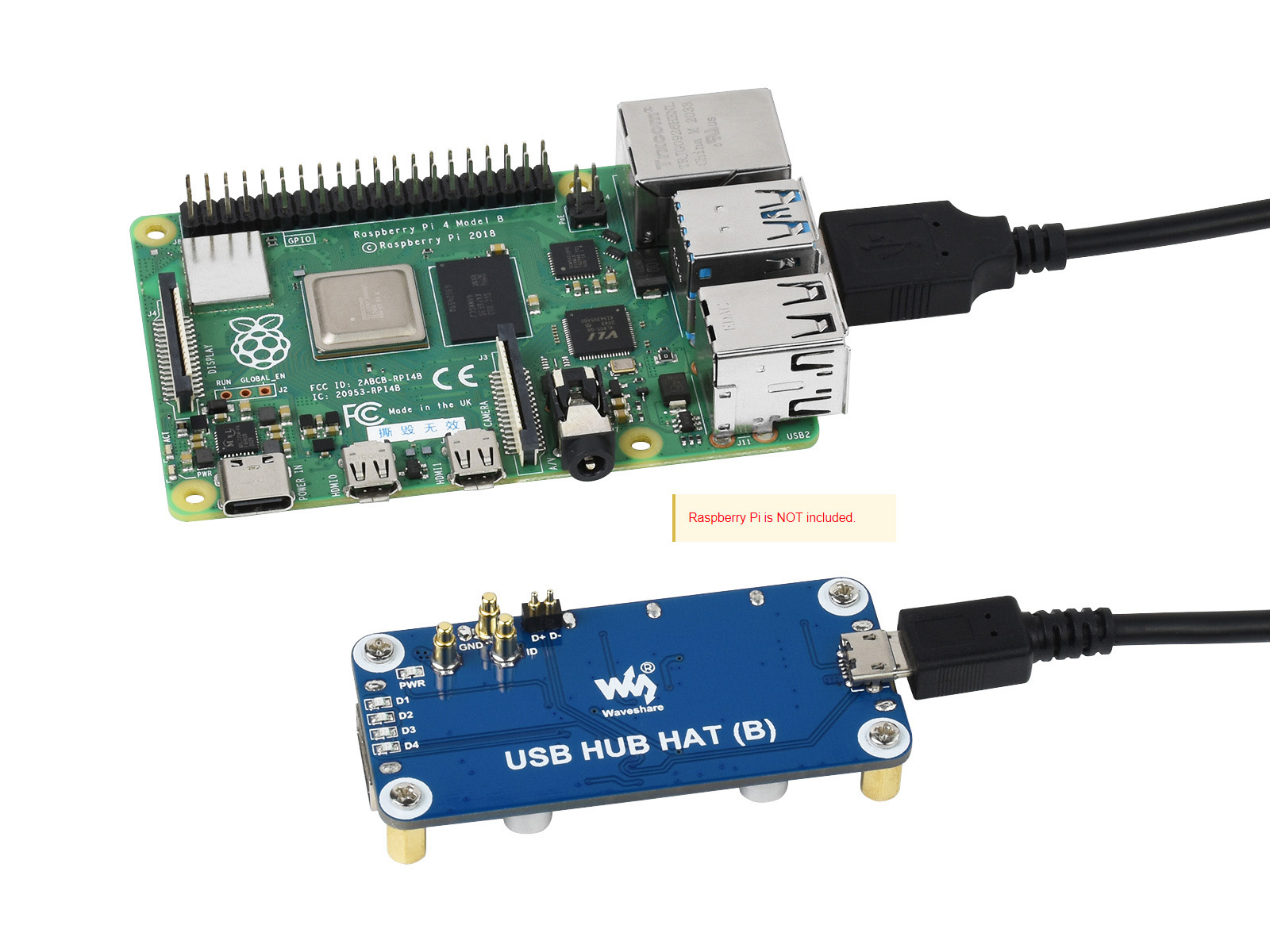 Waveshare USB HUB HAT (B) 4x p - Pi Zero review and price