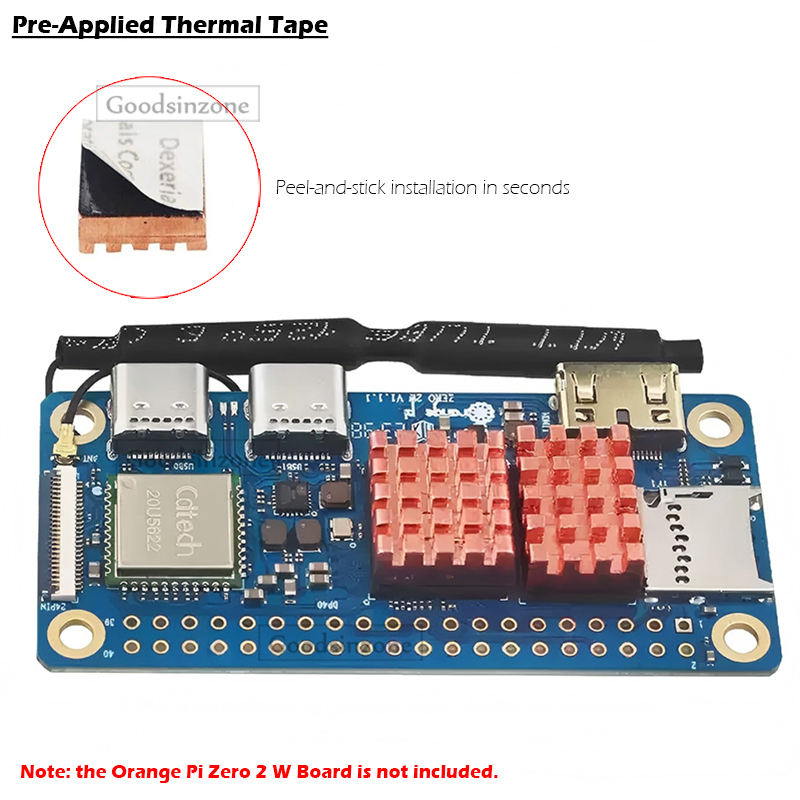 2Pcs Orange Pi Zero 2W Copper  - Pi Cooler review and price