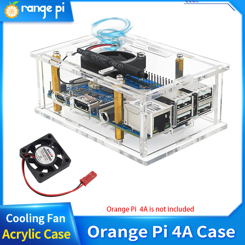 Orange Pi 4A  Acrylic Case Tra - Pi Cooler review and price