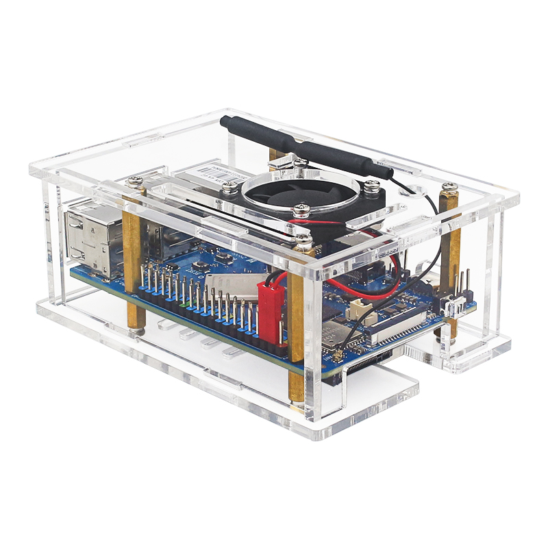 Orange Pi 4A  Acrylic Case Tra - Pi Cooler review and price