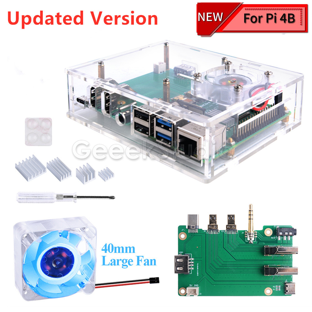 Acrylic Case Raspberry Pi Set- - Pi 4 Case review and price