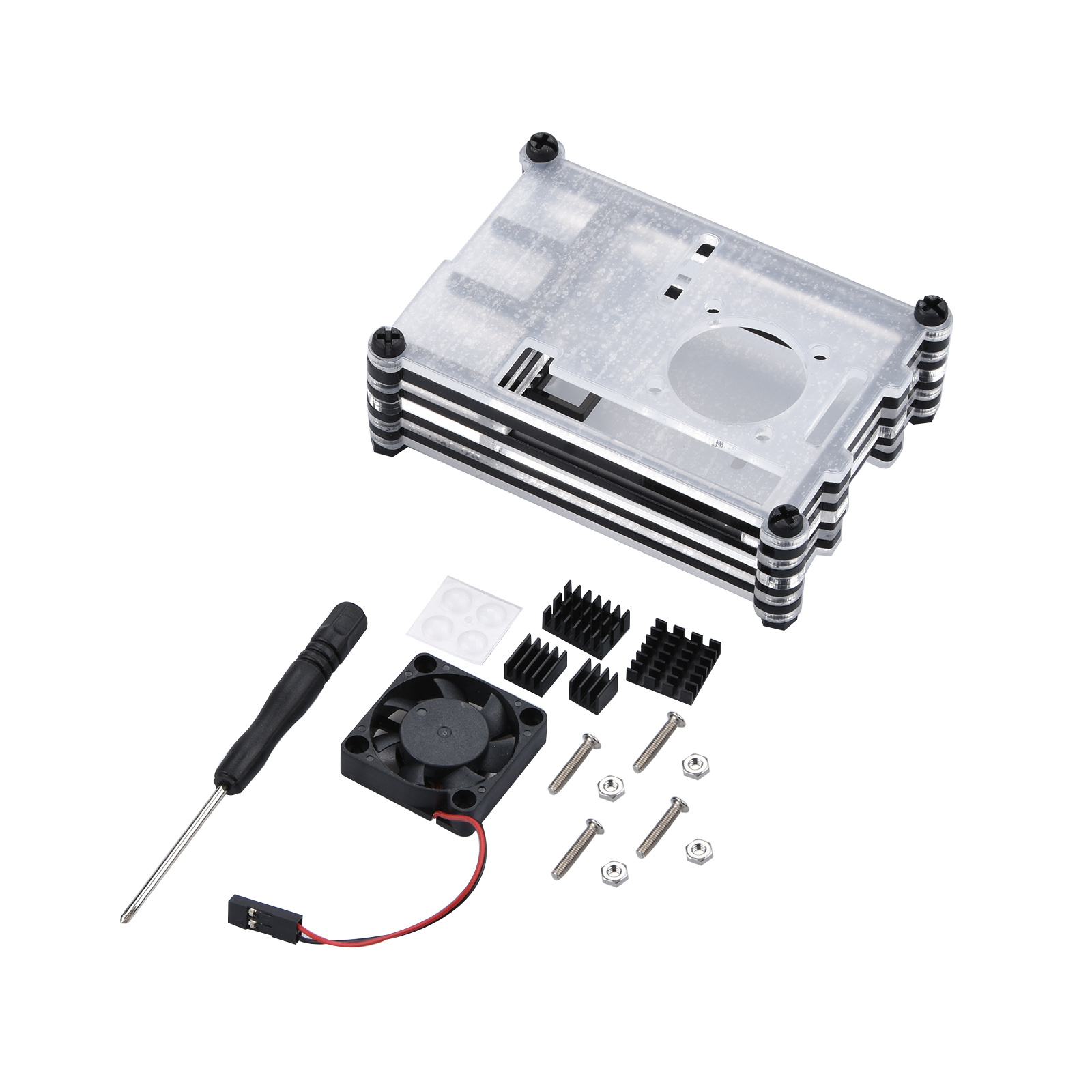 Clear 9 Layers Case with Cooli - Pi 4 Case review and price