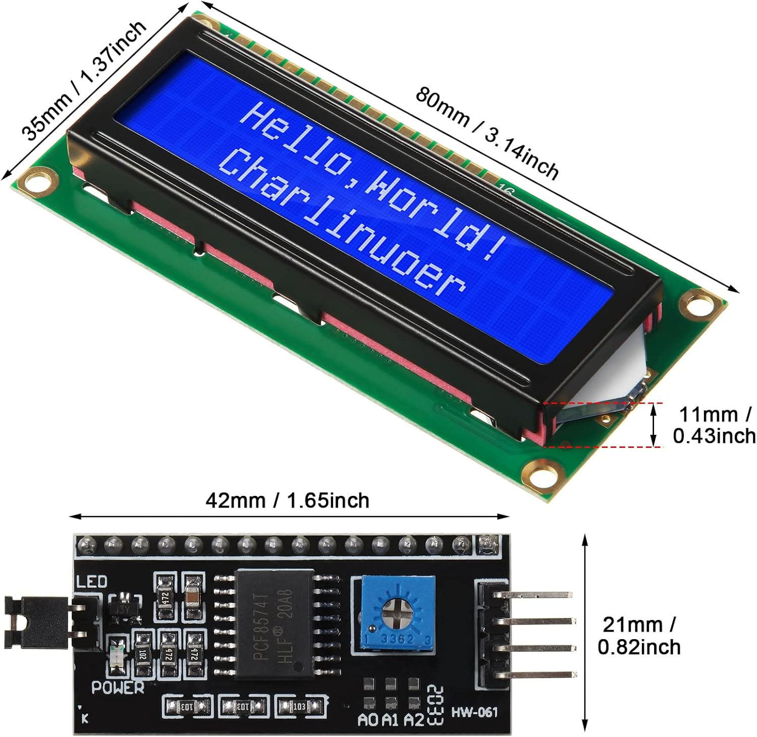 1Set 1602 LCD 20*4 Blue Screen - Pi Display review and price