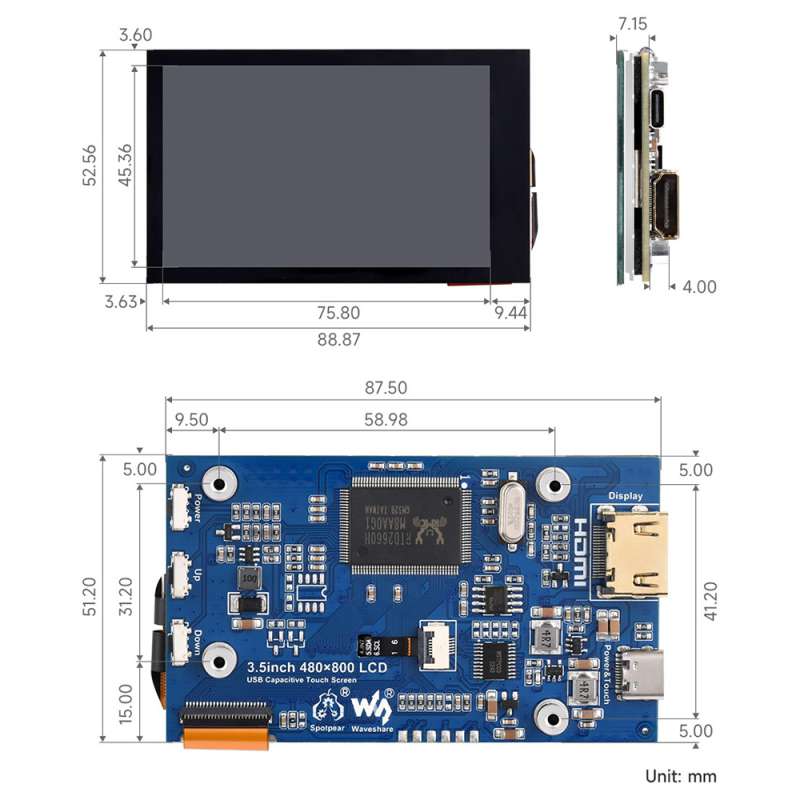 3.5 inch IPS Capacitive Touch  - Pi Display review and price
