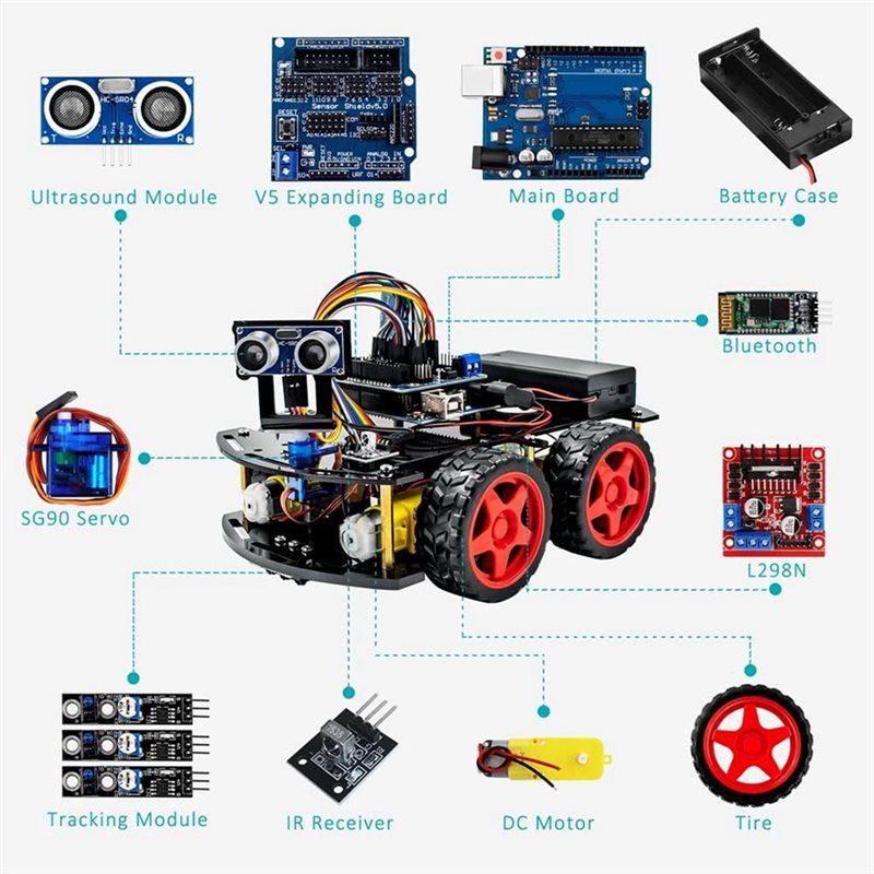 WOWFU-4WD Smart Robot Car Kit  - Arduino Kit review and price
