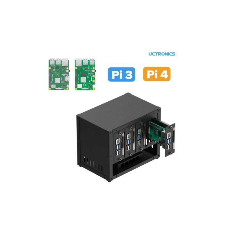 UCTRONICS Raspberry Pi Cluster - Pi 4 Case review and price