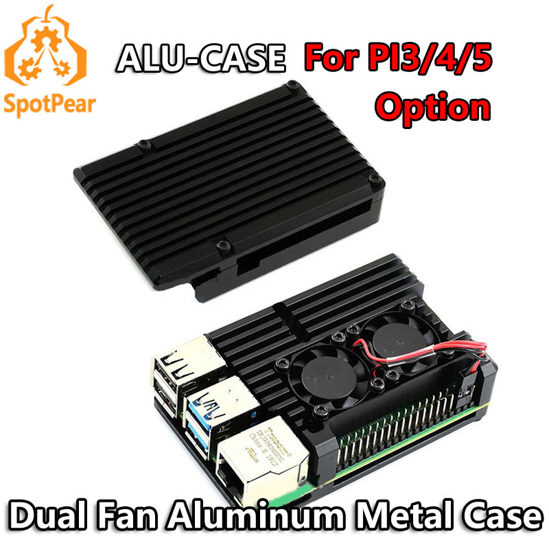 Aluminum Metal Case with Dual  - Pi 4 Case review and price