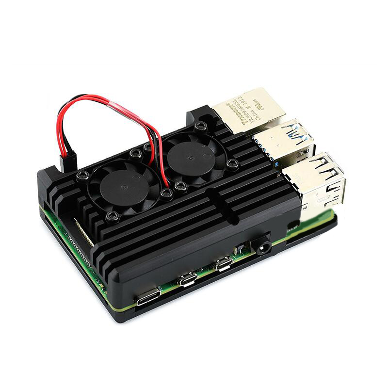Aluminum Metal Case with Dual  - Pi 4 Case review and price